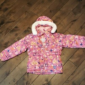 Two piece snow/ski suit with neck warmer